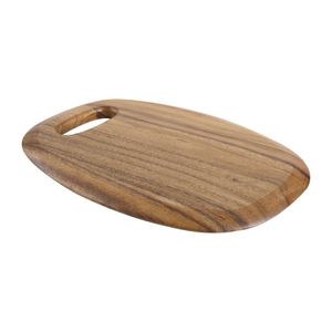 Small Rounded Acacia Presentation Board with Handle - DL130  - 1