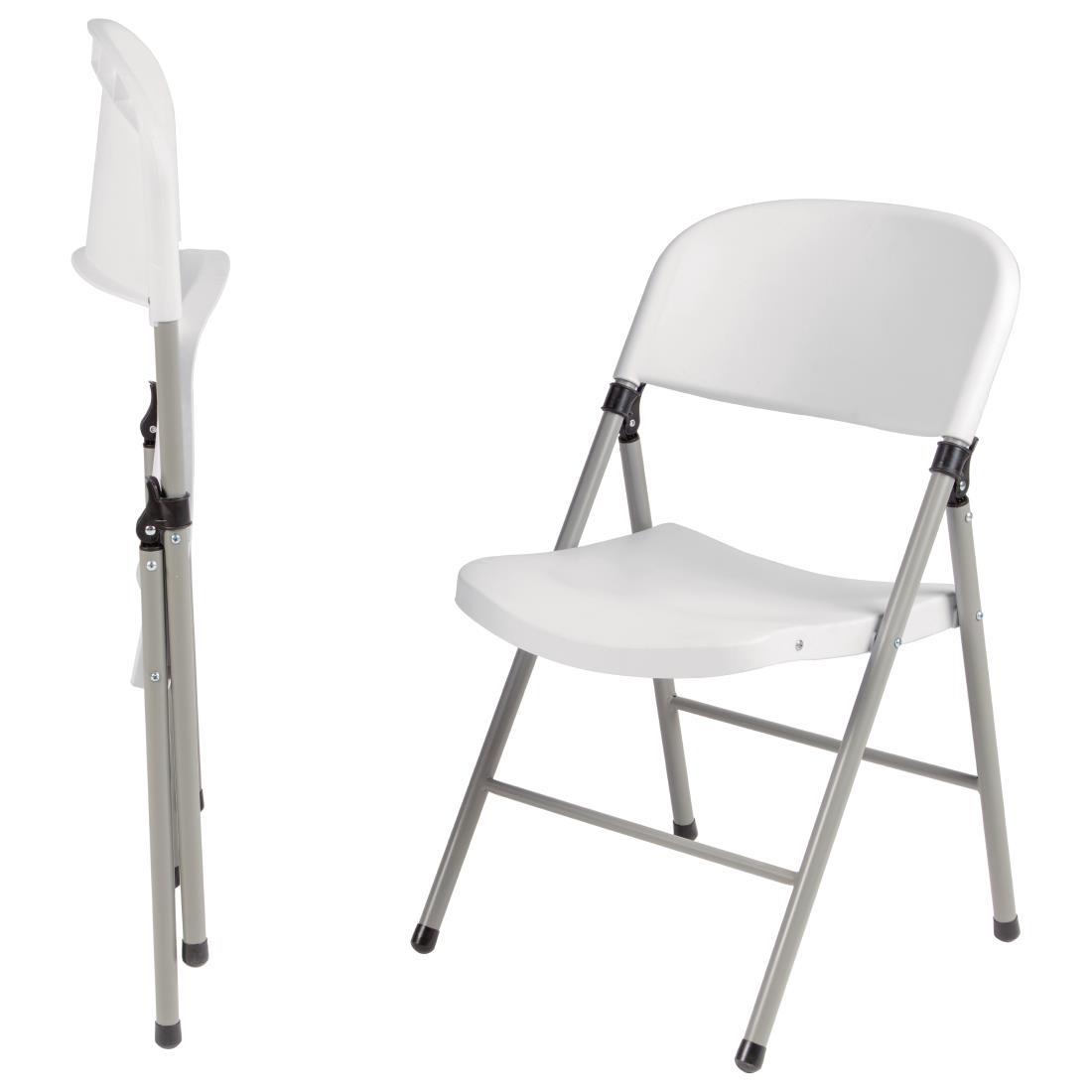 Bolero Foldaway Utility Chairs White (Pack of 2) - CE692  - 5