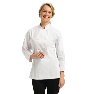 Chef Works Marbella Womens Executive Chefs Jacket White M - B138-M  - 1