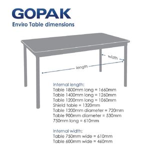 Gopak Enviro Indoor Campanula Blue Round Dining Table 900mm - GE973  - 2