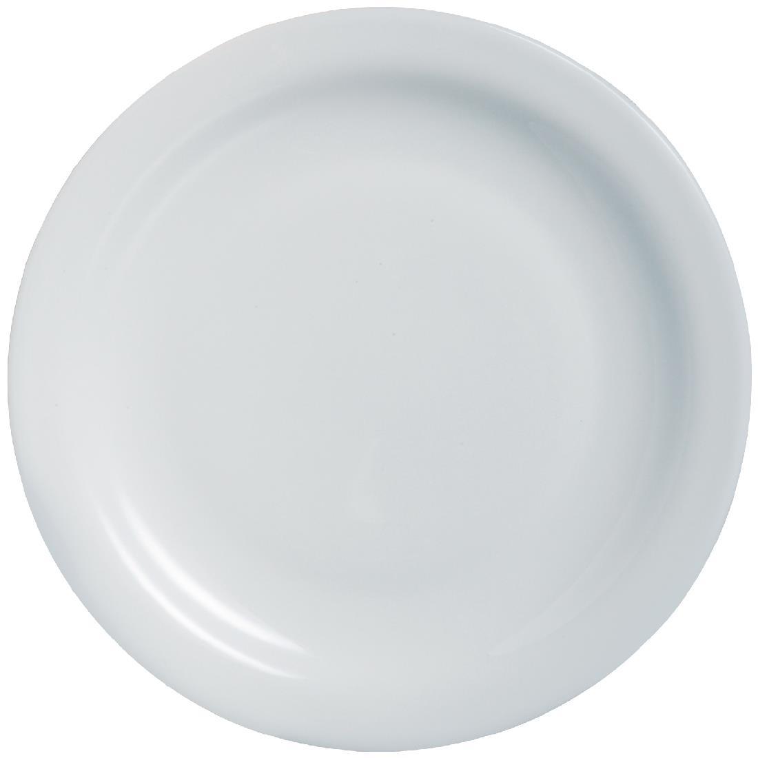 Arcoroc Opal Hoteliere Narrow Rim Plates 236mm (Pack of 6) - DP061  - 1