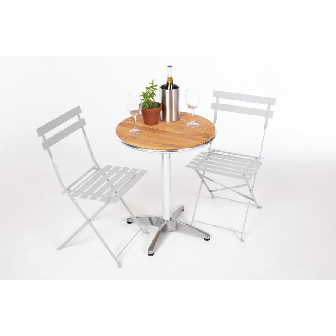 Bolero Steel Pavement StyleFolding Chairs Grey (Pack of 2) - GH551  - 8