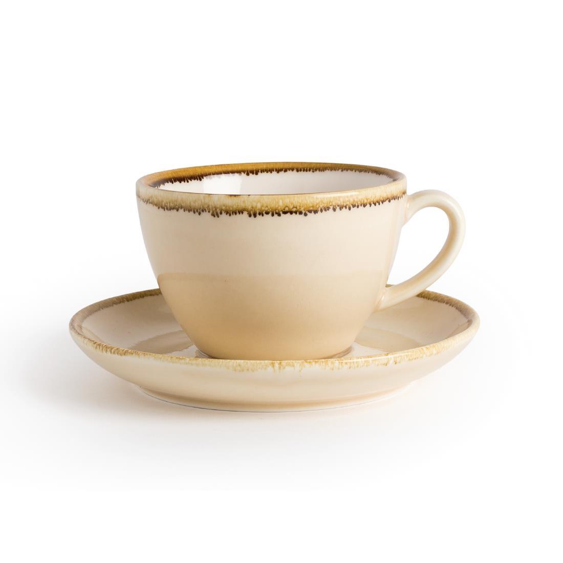 Olympia Kiln Cappuccino Saucer Sandstone 160mm (Pack of 6) - GP333  - 3