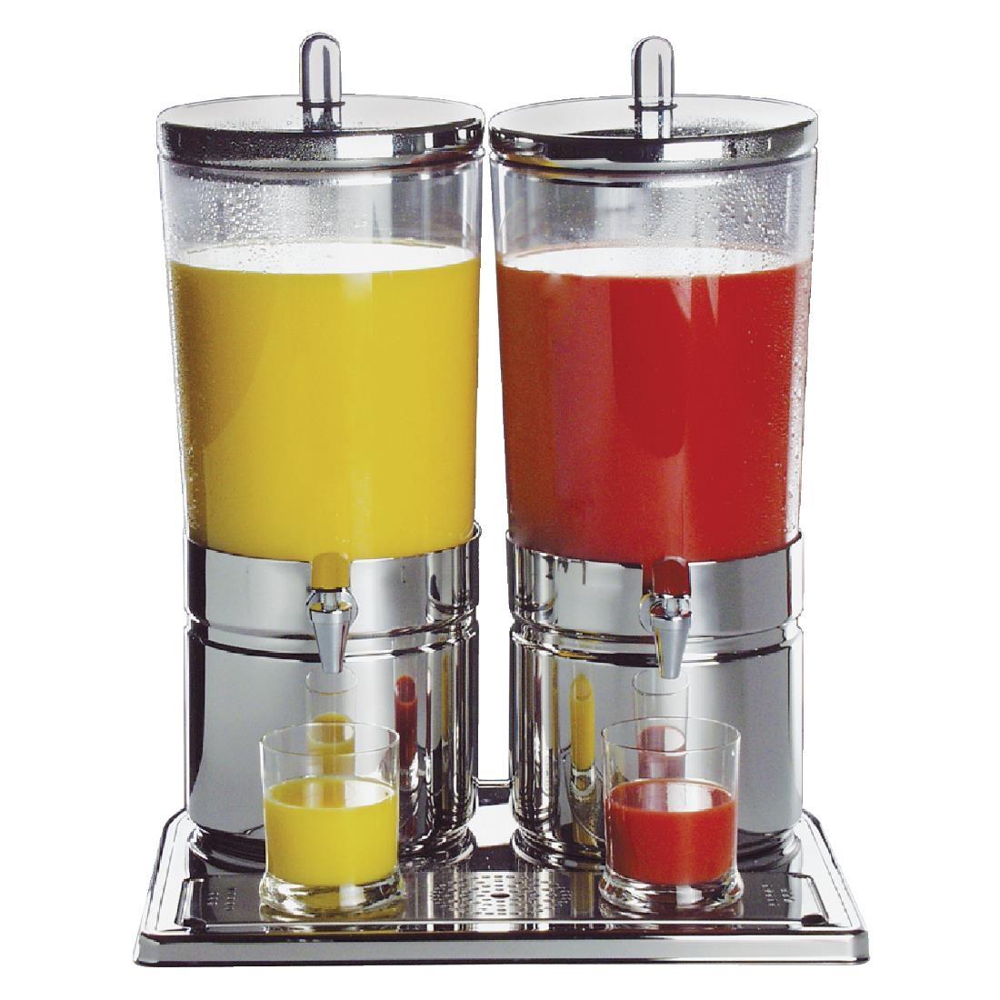 APS Stainless Steel Juice Dispenser Double - CF066  - 1