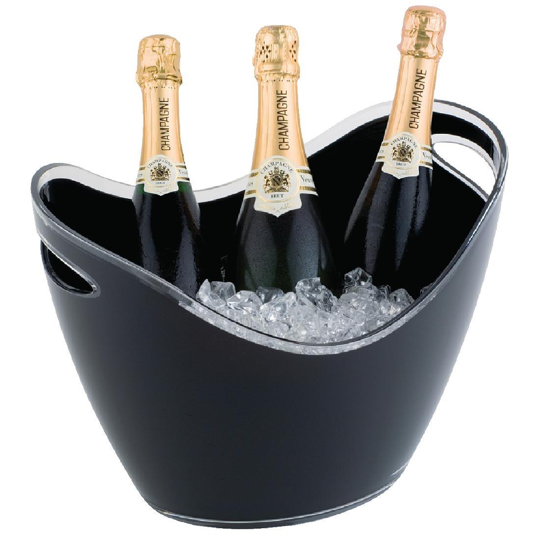 APS Black Acrylic Wine And Champagne Bucket Large - CF311  - 1