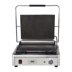 Buffalo Large Ribbed Contact Grill - FC380  - 1
