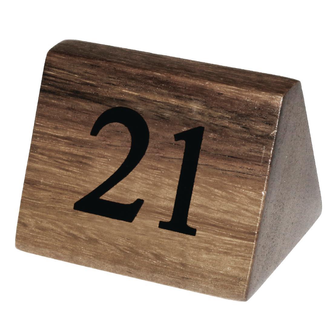Wooden Table Number Signs Numbers 21-30 (Pack of 10) - CL298  - 1