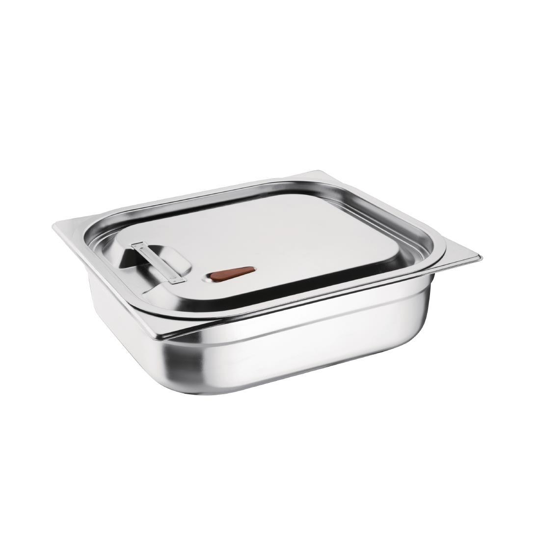 Vogue Stainless Steel and Silicone Sealable 1/2 Gastronorm Lid - CP269  - 2