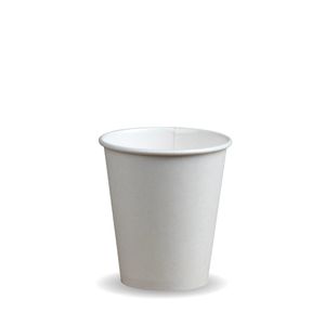 8oz White Single Wall Compostable Hot Cups (Case of 1,000) - 116504 - 1