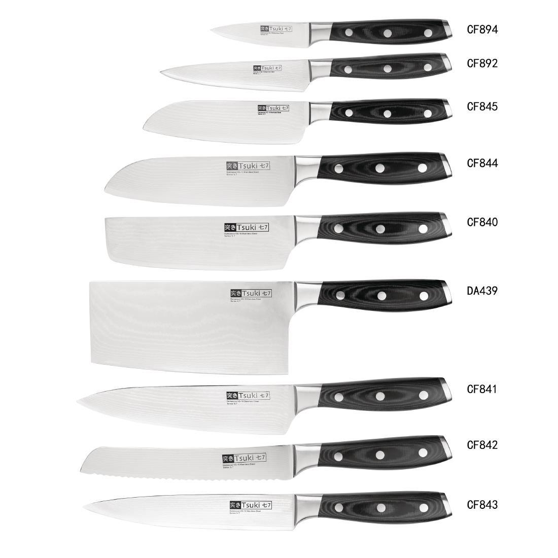 Vogue Tsuki Series 7 Santoku Knife 18cm - CF844  - 6
