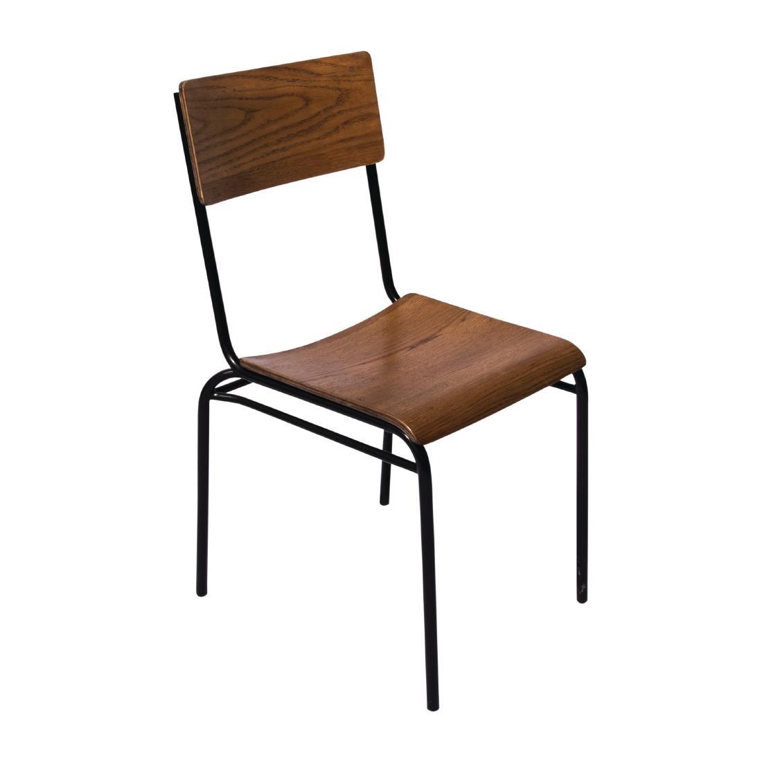 Bolero Industrial Metal Side Chairs (Pack of 2) - DA596  - 4