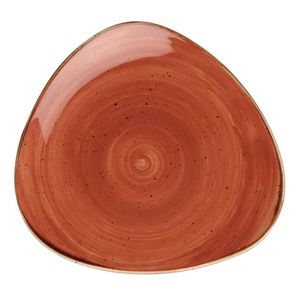 Churchill Stonecast Triangle Plate Spiced Orange 315mm (Pack of 6) - DK541  - 1