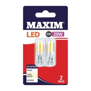 Maxim LED G9 Cool White Light Bulb 2/20w (Pack of 2) - FW517  - 1