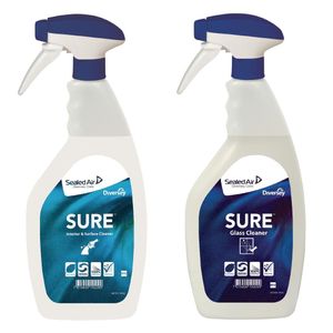 SURE Glass Cleaner / Interior and Surface Cleaner Refill Bottles 750ml (6 Pack) - FA401  - 1