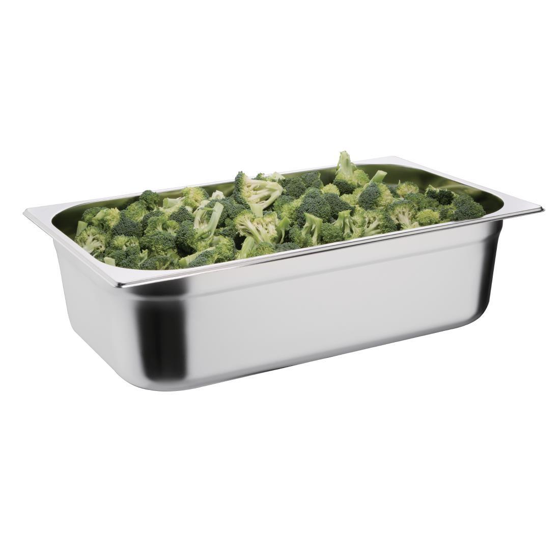 Vogue Stainless Steel 1/1 Gastronorm Pan 150mm - K924  - 8