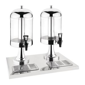 Olympia Double Juice Dispenser with Drip Tray - J184  - 1