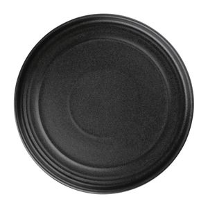 Olympia Cavolo Flat Round Plates Textured Black 220mm (Pack of 6) - FD909  - 1