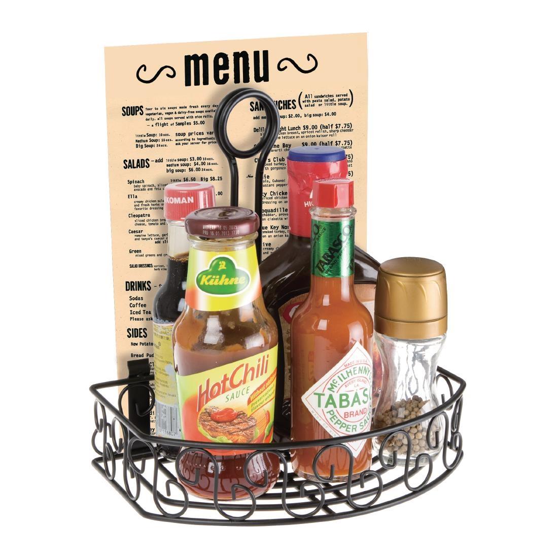 Olympia Wire Condiment Holder With Menu Clip - CN851  - 3