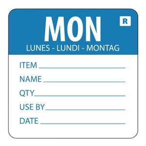 Vogue Removable Day of the Week Label Monday (Pack of 500) - L066  - 1