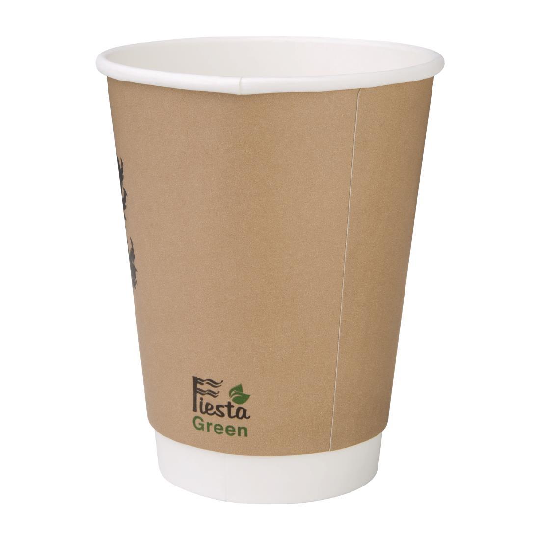 Fiesta Compostable Coffee Cups Double Wall 355ml / 12oz (Pack of 500) - DY987  - 2