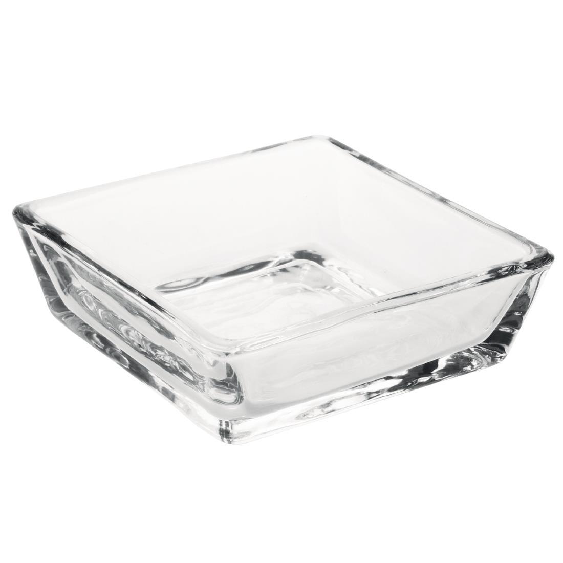 Olympia Dipping Pot Square Glass 90mm (Pack of 12) - CS016  - 1