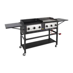 Buffalo 6 Burner Combi BBQ Grill and Griddle - CP240  - 1