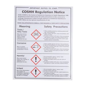 Vogue COSHH Regulations Sign - L903  - 1