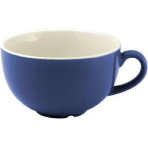 Churchill New Horizons Colour Glaze Cappuccino Cups Blue 340ml (Pack of 24) - M815  - 1