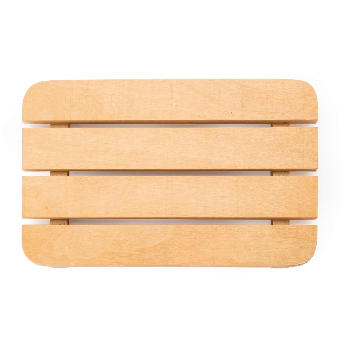 Bolero Wooden Slatted Amenities Tray 180mm (Single) - GR388  - 3