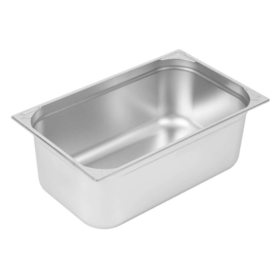 Vogue Heavy Duty Stainless Steel 1/1 Gastronorm Pan 200mm - DW436  - 1