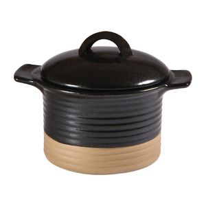 Churchill Black Igneous Cocotte 350ml 12oz (Pack of 6) - DY788  - 1