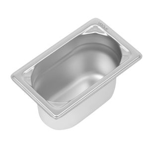 Vogue Heavy Duty Stainless Steel 1/9 Gastronorm Pan 100mm - DW454  - 1