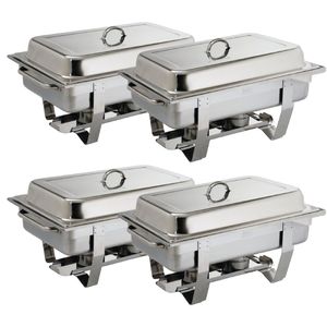Olympia Milan Chafing Set 1/1 GN (Pack of 4) - S299  - 1