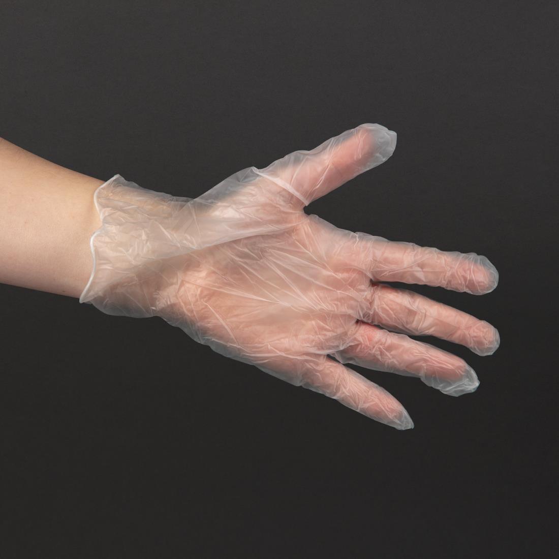 Powder-Free Latex Gloves Clear Medium (Pack of 100) - Y262-M  - 1