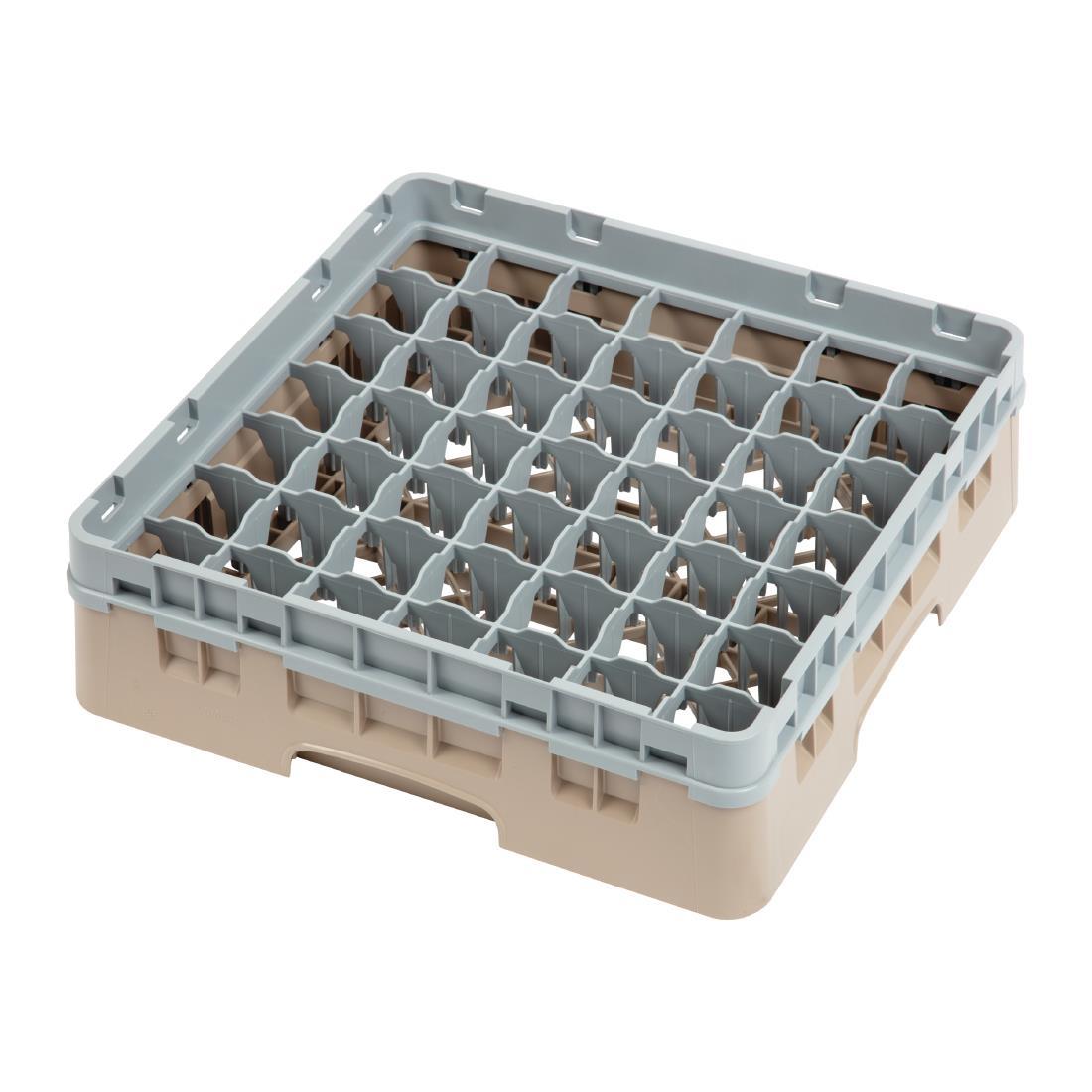 Cambro Camrack Beige 49 Compartments Max Glass Height 92mm - DW561  - 1