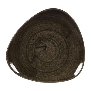Churchill Stonecast Patina Lotus Plates Iron Black 192mm (Pack of 12) - DY908  - 1
