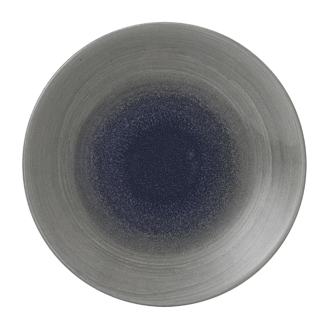 Churchill Stonecast Aqueous Deep Coupe Plates Grey 239mm (Pack of 12) - FD854  - 2