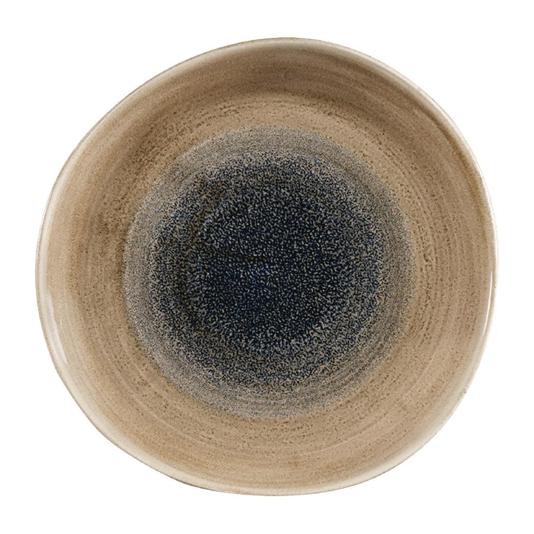 Churchill Stonecast Aqueous Organic Round Bowls Bayou Taupe 253mm (Pack of 12) - FC181  - 1