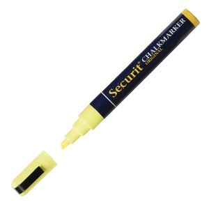 Securit 6mm Liquid Chalk Pen Yellow - P528  - 1