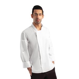 Chef Works Unisex Hartford Lightweight Chef Jacket White Size XL - BB264-XL  - 1