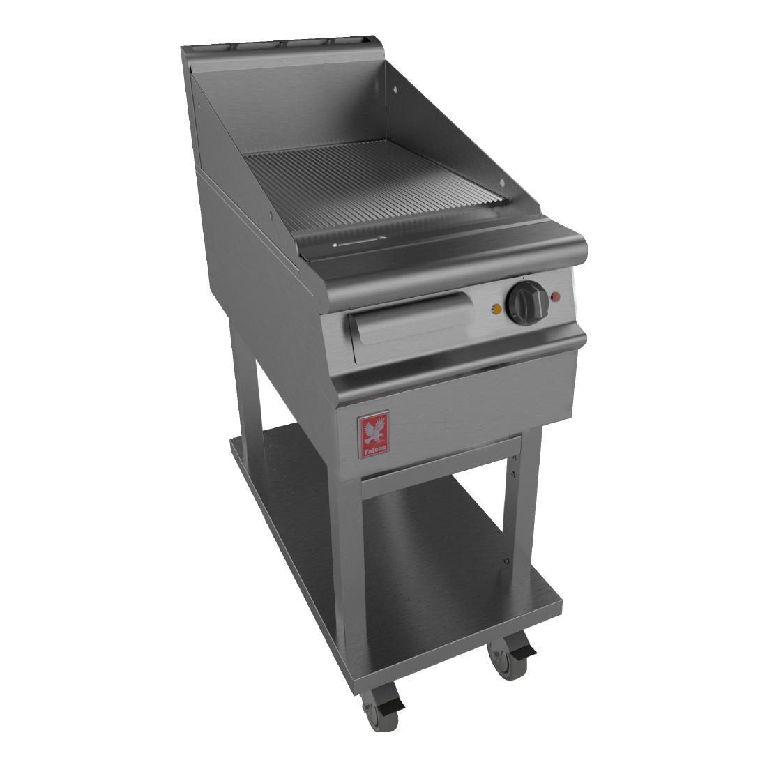 Dominator Plus 400mm Wide Ribbed Griddle on Mobile Stand E3441R - GP103  - 1