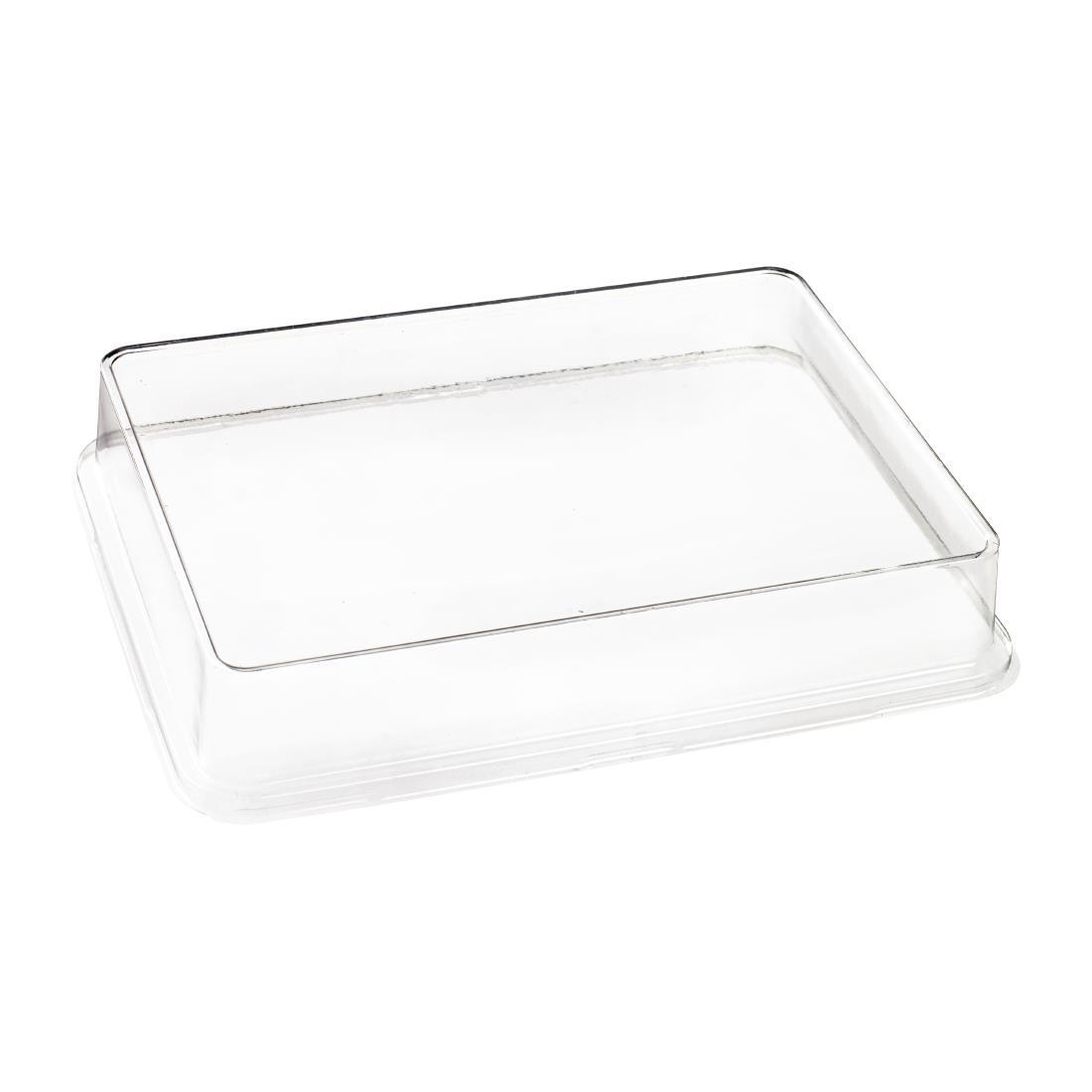Solia RPET Lid for Bagasse Sushi Tray FC780 Clear 200x150x20mm (Pack of 50) - FS382  - 1