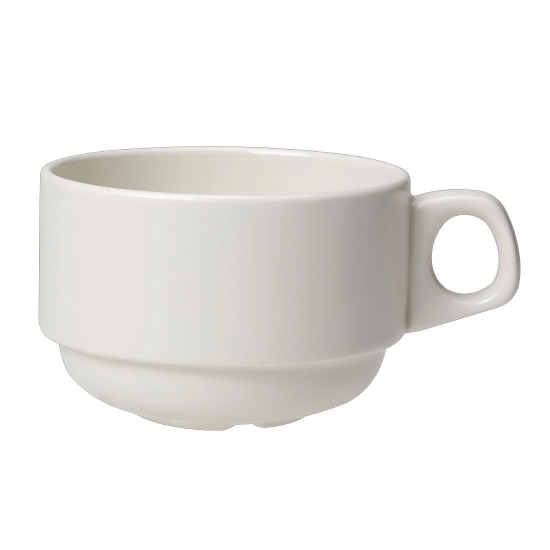 Steelite Simplicity S Line White Stacking Cups 10oz 285ml (Pack of 36) - VV1253  - 1