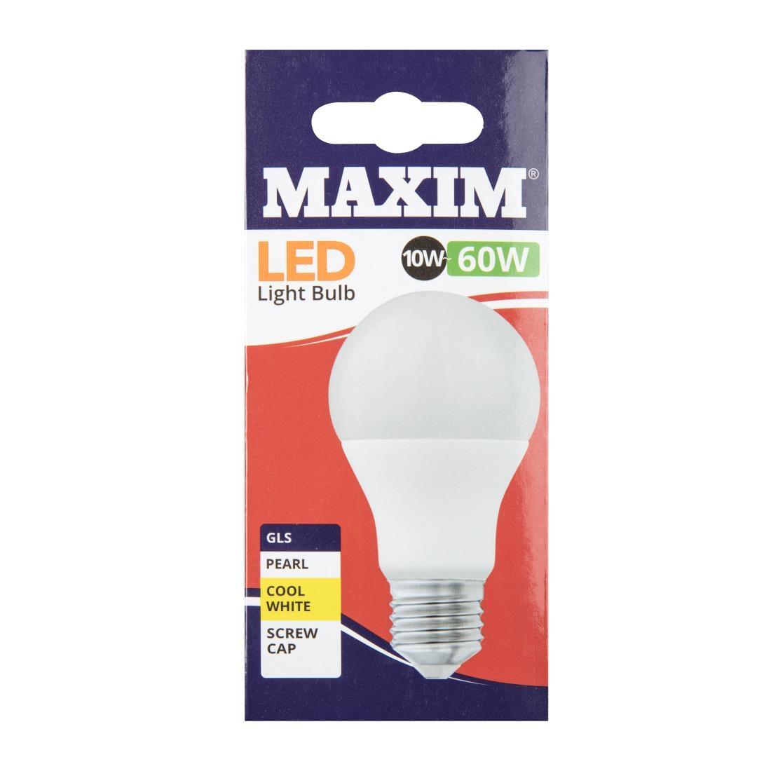 Maxim LED GLS Edison Screw Cool White 10W (Pack of 10) - HC656  - 2