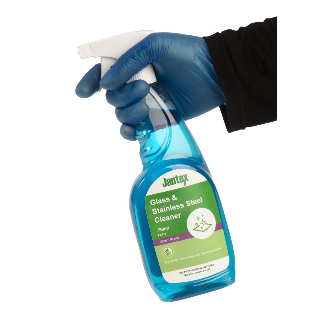 Jantex Green Glass and Stainless Steel Cleaner Ready To Use 750ml - FS413  - 4