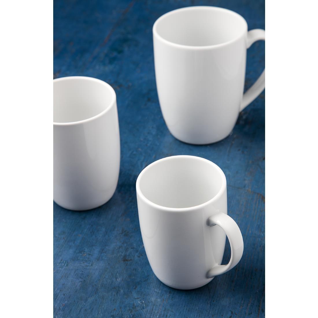 Royal Porcelain Classic White Mug 350ml (Pack of 12) - GT945  - 3
