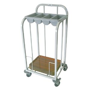 Craven Steel Single Tier Cutlery and Tray Dispense Trolley - GG138  - 1