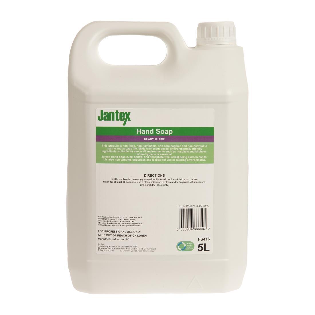 Jantex Green Hand Soap Lotion Ready To Use 5Ltr - FS416  - 3