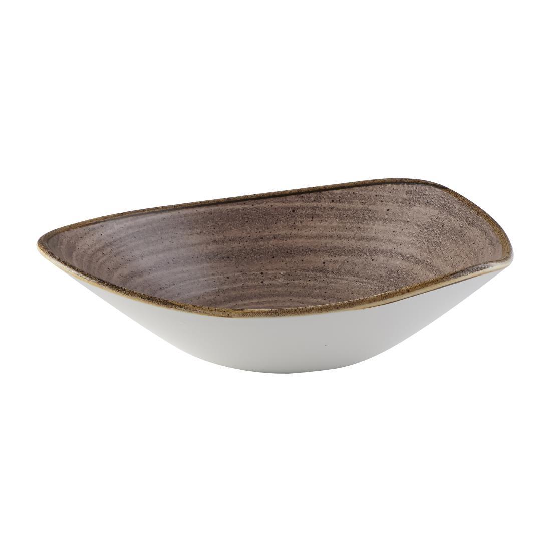 Churchill Stonecast Raw Lotus Bowl Brown 229mm (Pack of 12) - FS854  - 2