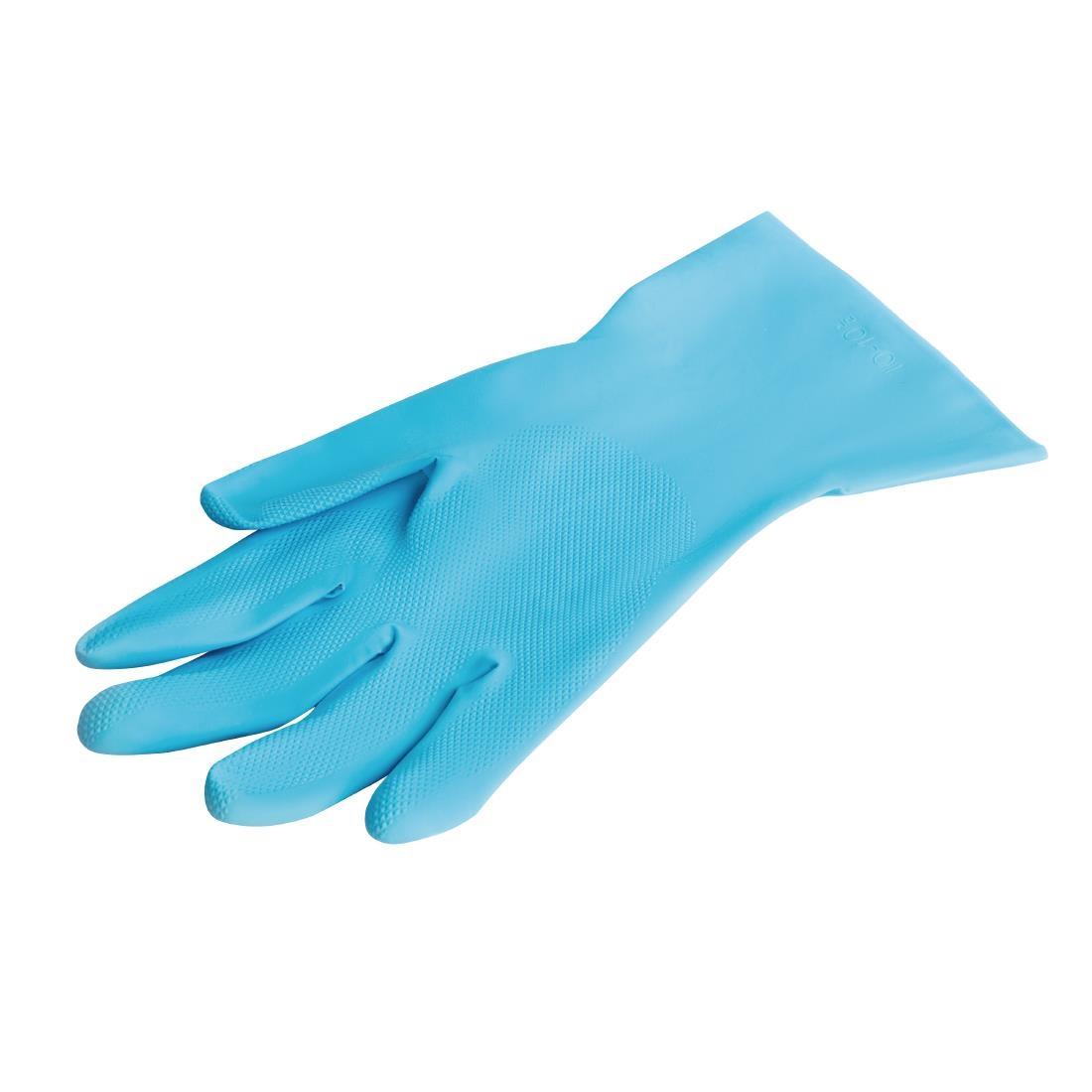 MAPA Vital 117 Liquid-Proof Light-Duty Janitorial Gloves Blue Extra Large - FA291-XL  - 5